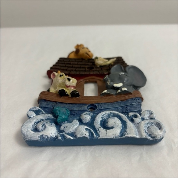 Vintage NOAH'S ARC single light switch plate single toggle light switch cover - Picture 4 of 8